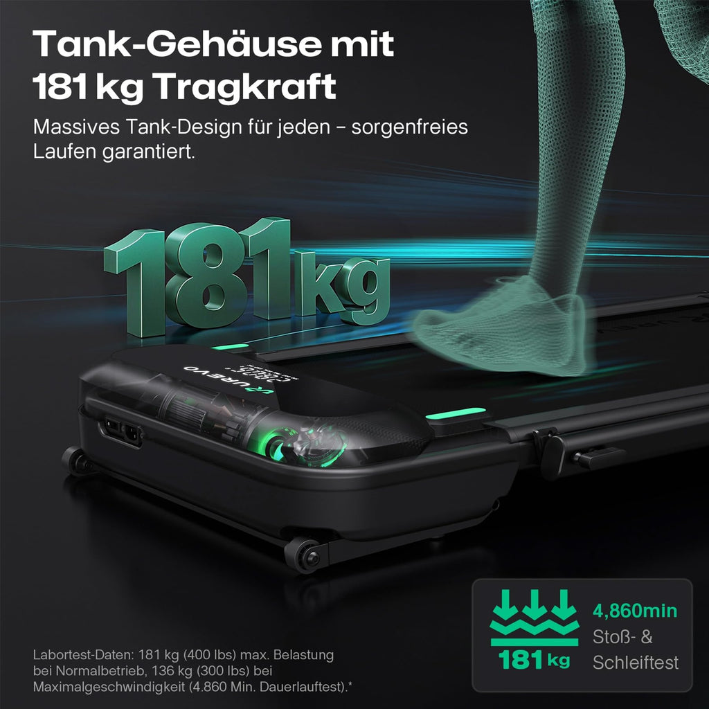 UREVO Smart Laufband mit Auto-Steigung und Schreibtisch-Workstation